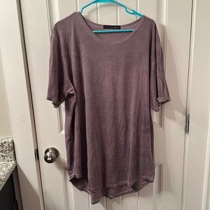 Purple vintage wash tunic tee